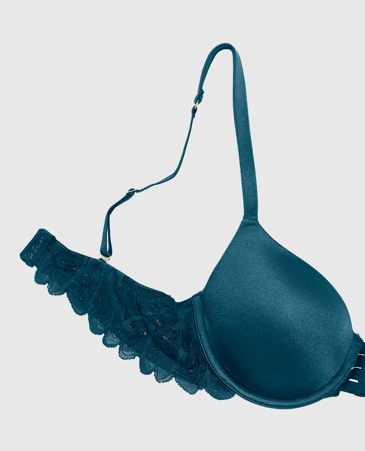 Smooth Lightly Lined Full Coverage Bra with Lace Wing