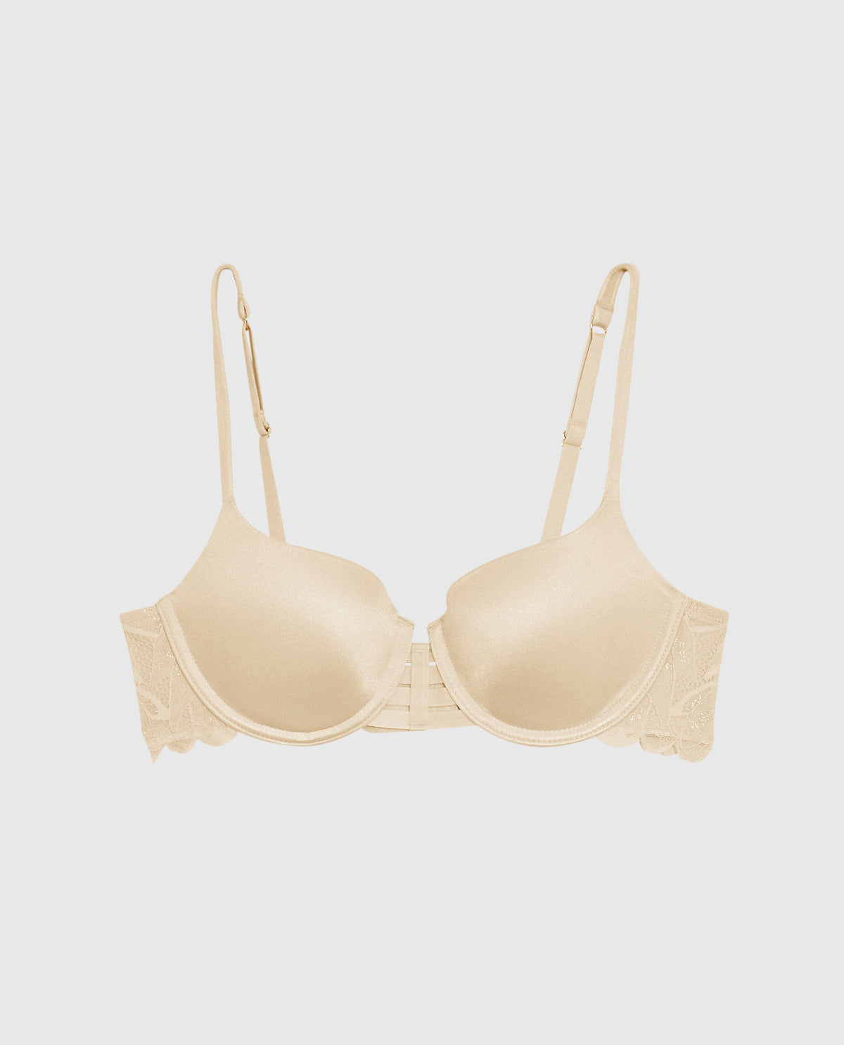 Lightly Lined Balconette Bra with Lace Wing