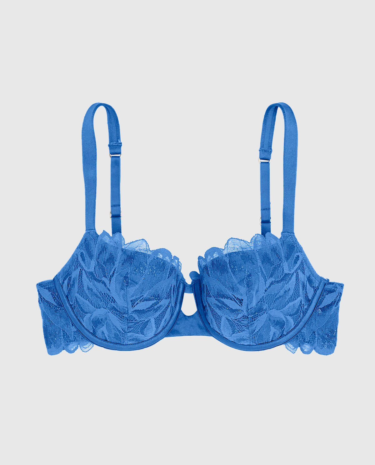 Lightly Lined Balconette Bra with Allover Lace