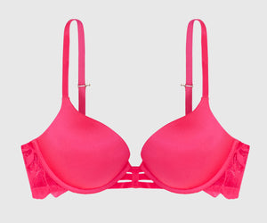 Up 2 Cup Push Up Bra with Lace Wing