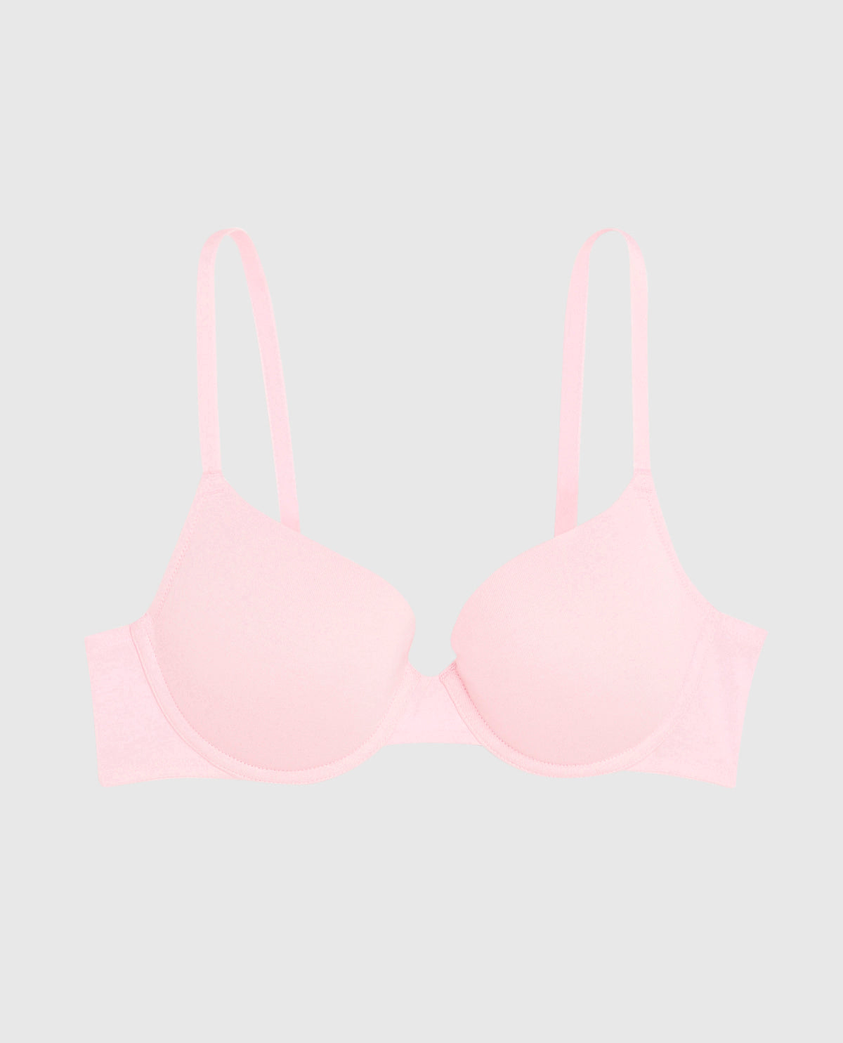 Doux soutien-gorge demi-buste légèrement doublé rose indiscret