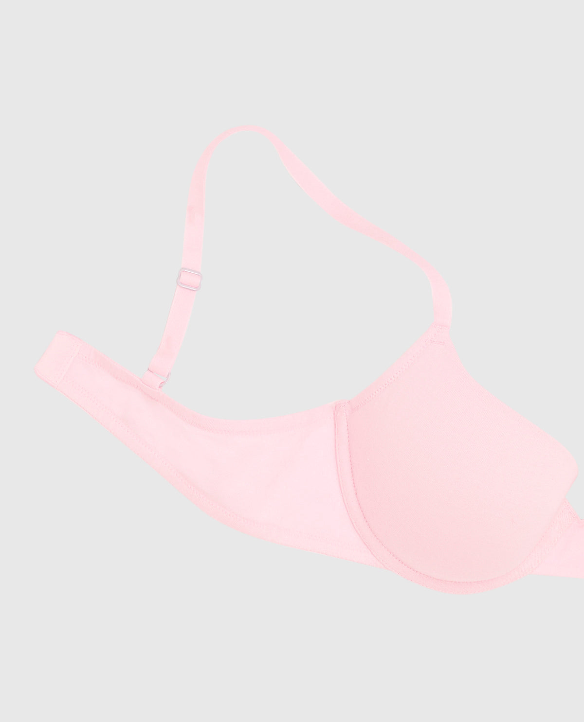 Doux soutien-gorge demi-buste légèrement doublé rose indiscret