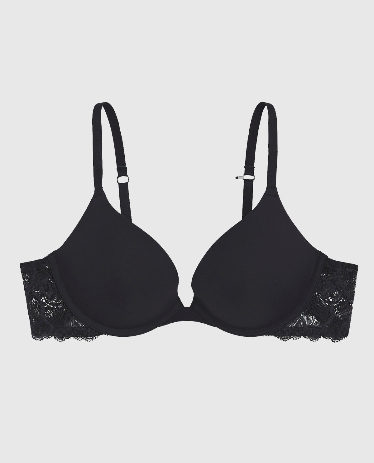 Smooth Push Up Pluge Bra with Lace Wing