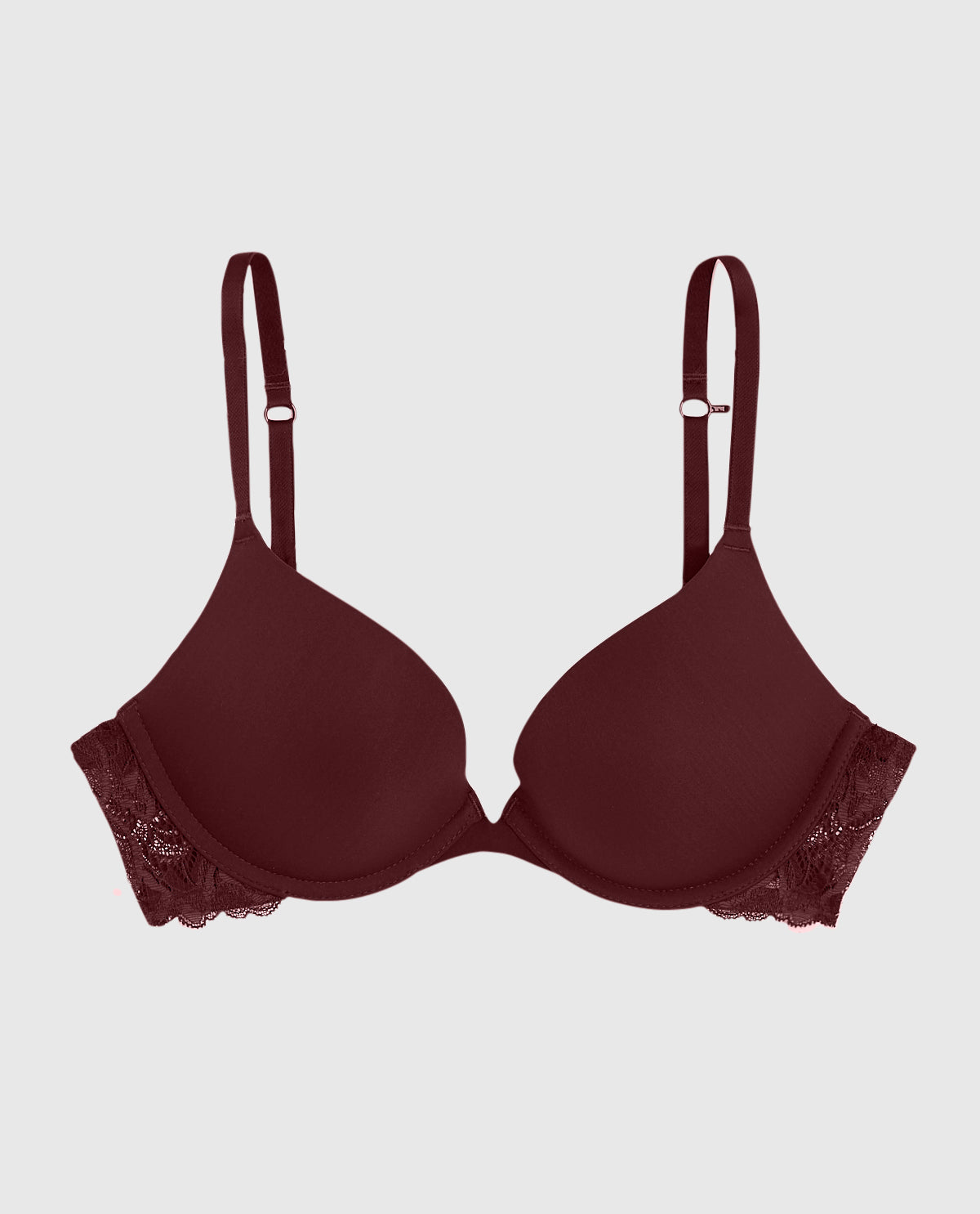 Push Up Plunge Bra with Lace Wing