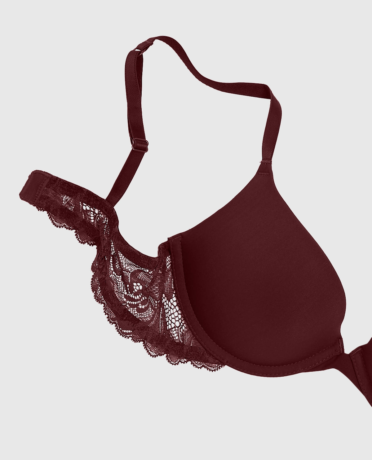 Push Up Plunge Bra with Lace Wing