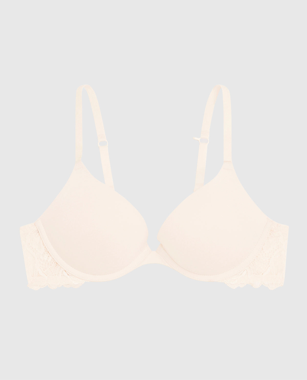 Smooth Push Up Pluge Bra with Lace Wing