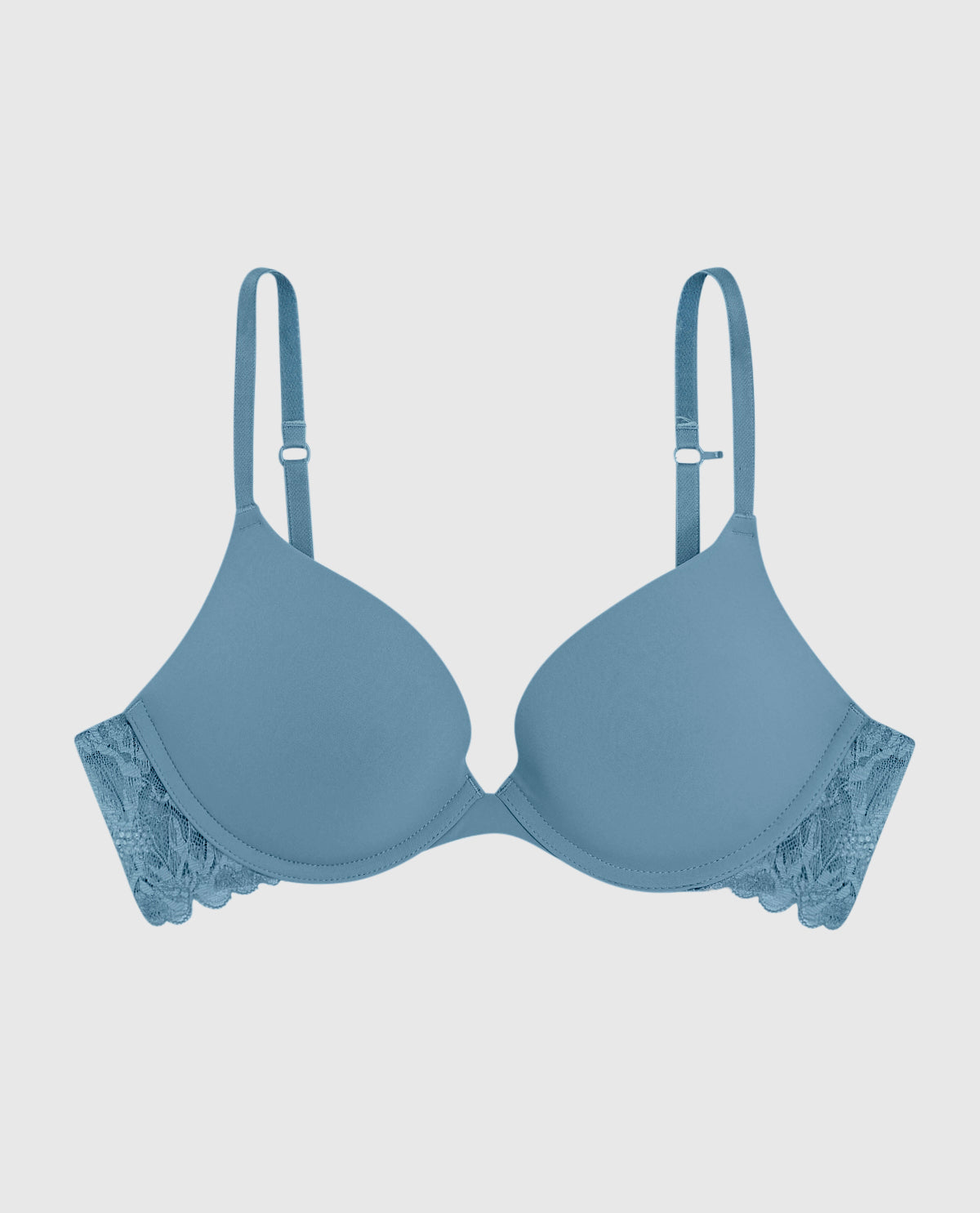 Push Up Plunge Bra with Lace Wing