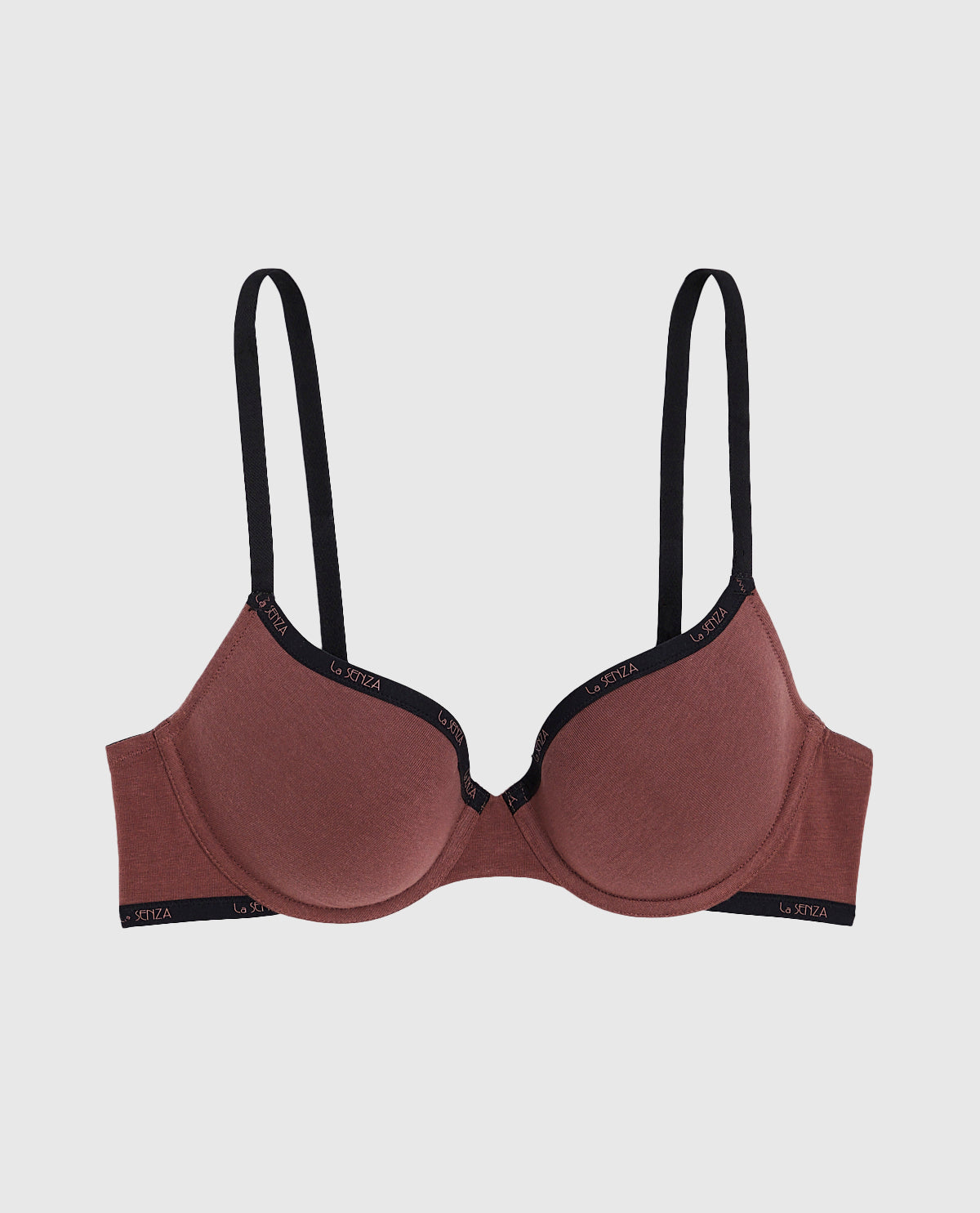 Smooth Lightly Lined Demi Bra in Dusty Cedar