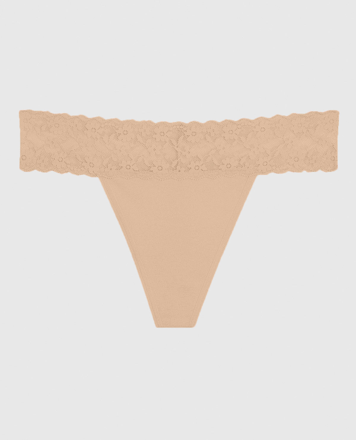 Thong Panty with Lace Trim