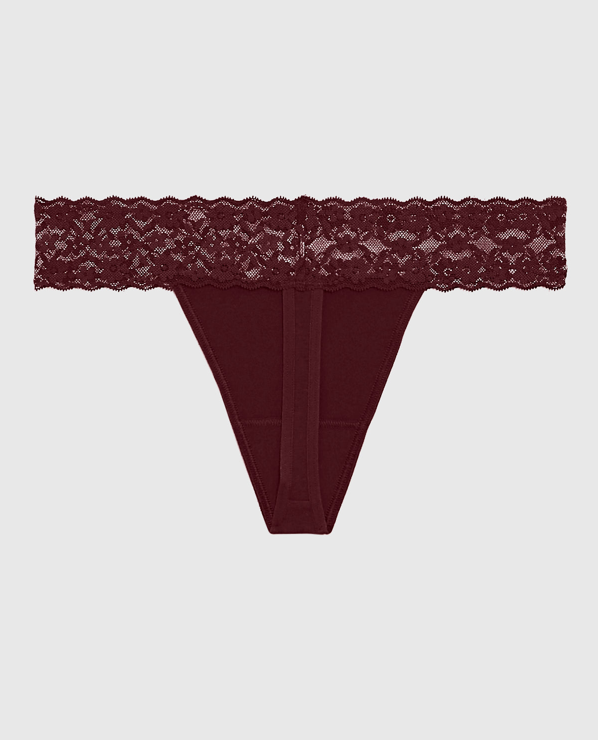 Thong Panty with Lace Trim