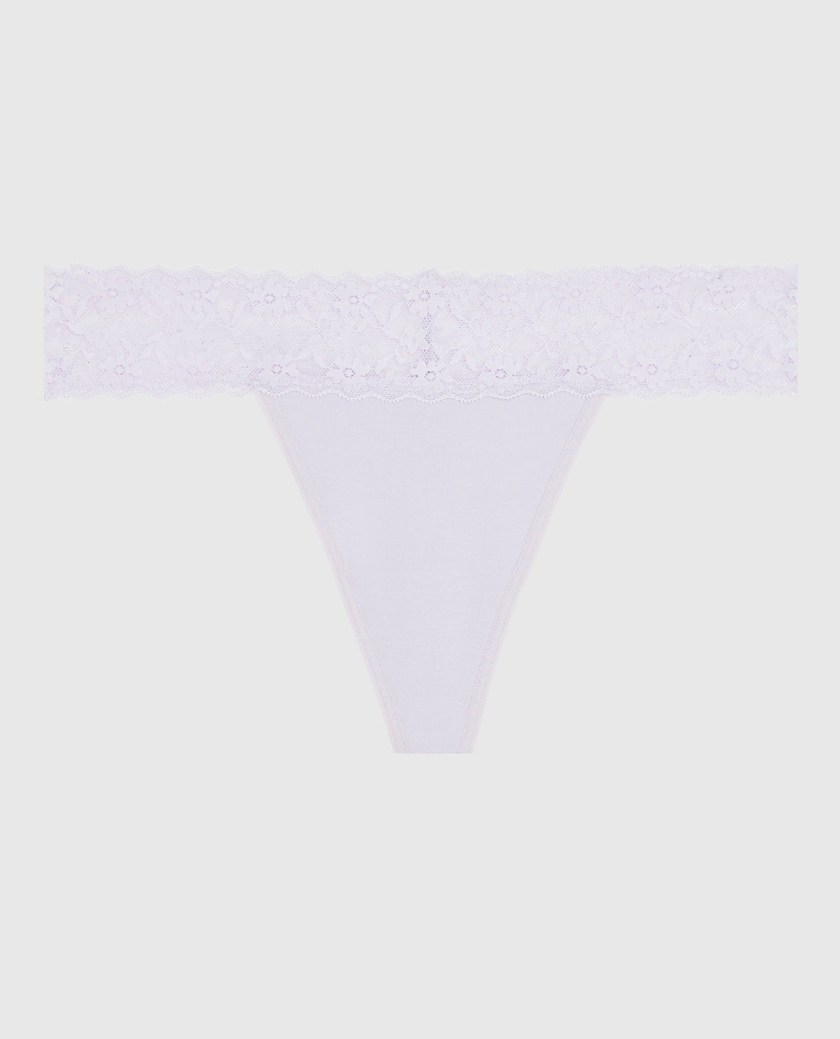 Thong Panty with Lace in Lavender Cake