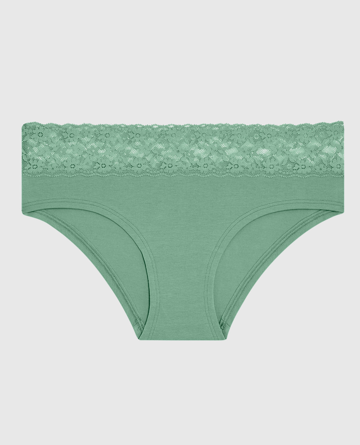 Hipster Panty with Lace in Wintermint