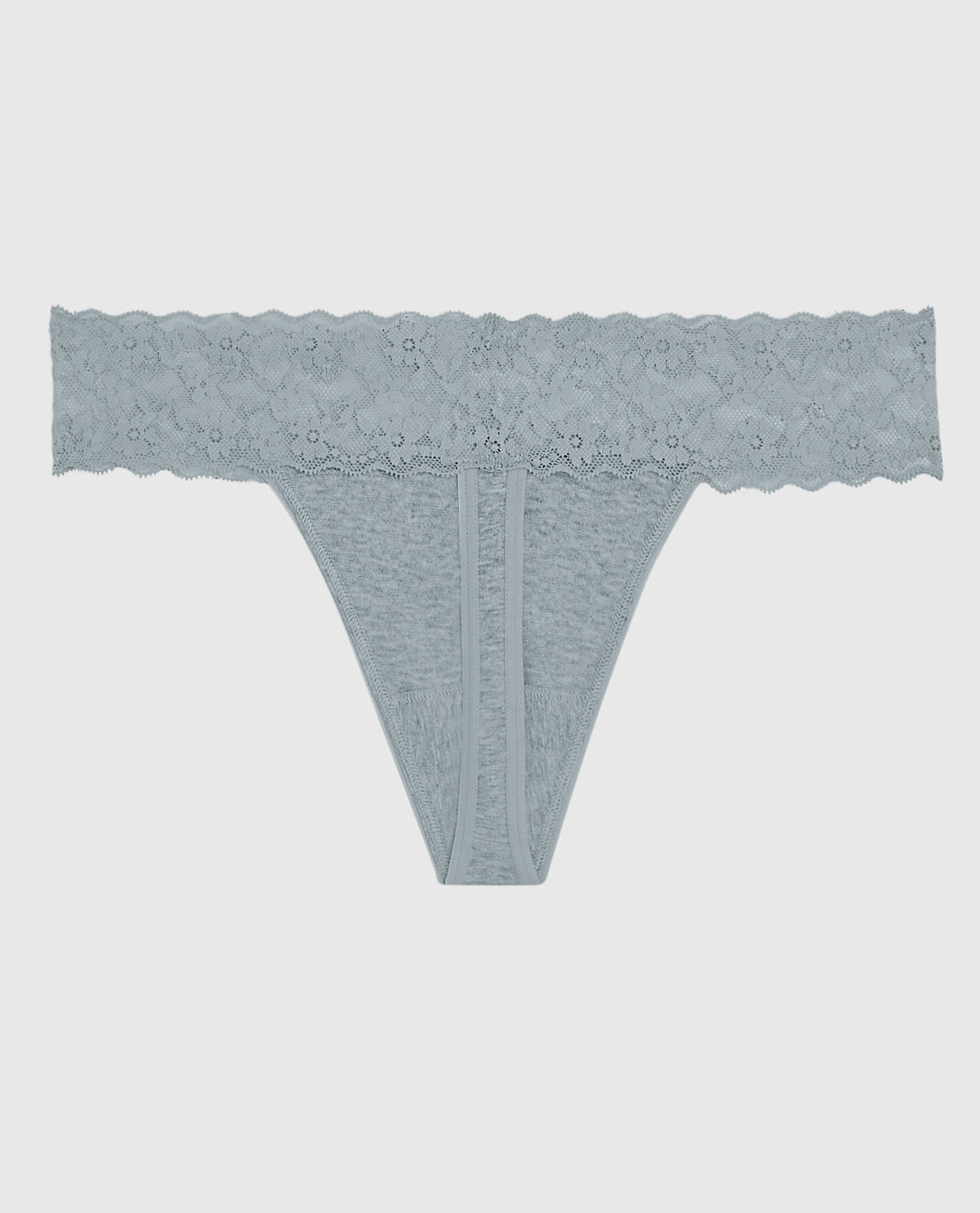 Everyday Thong Panty with Lace Trim