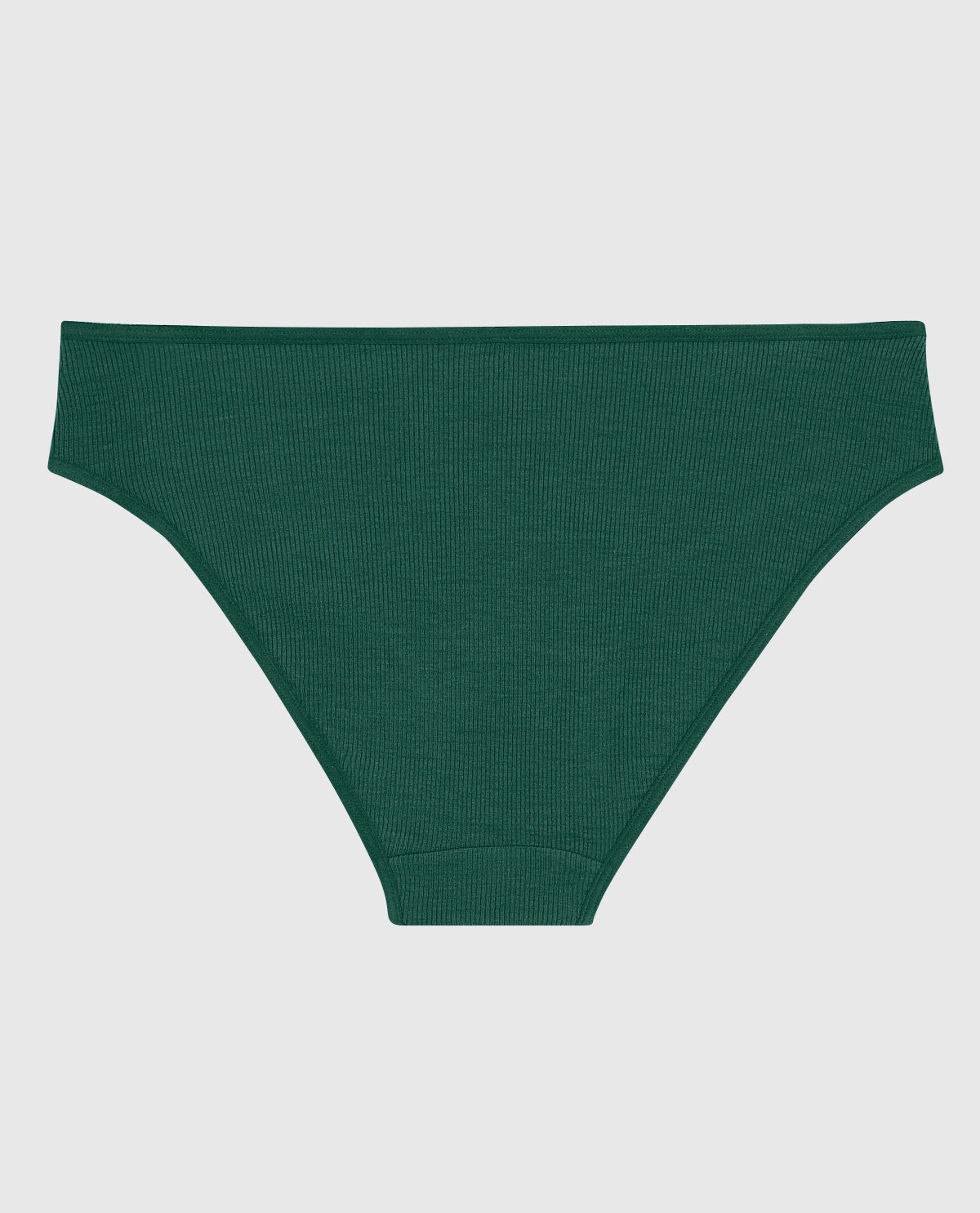 Ultrasoft V-Waist Ribbed Bikini Panty in Emerald Green