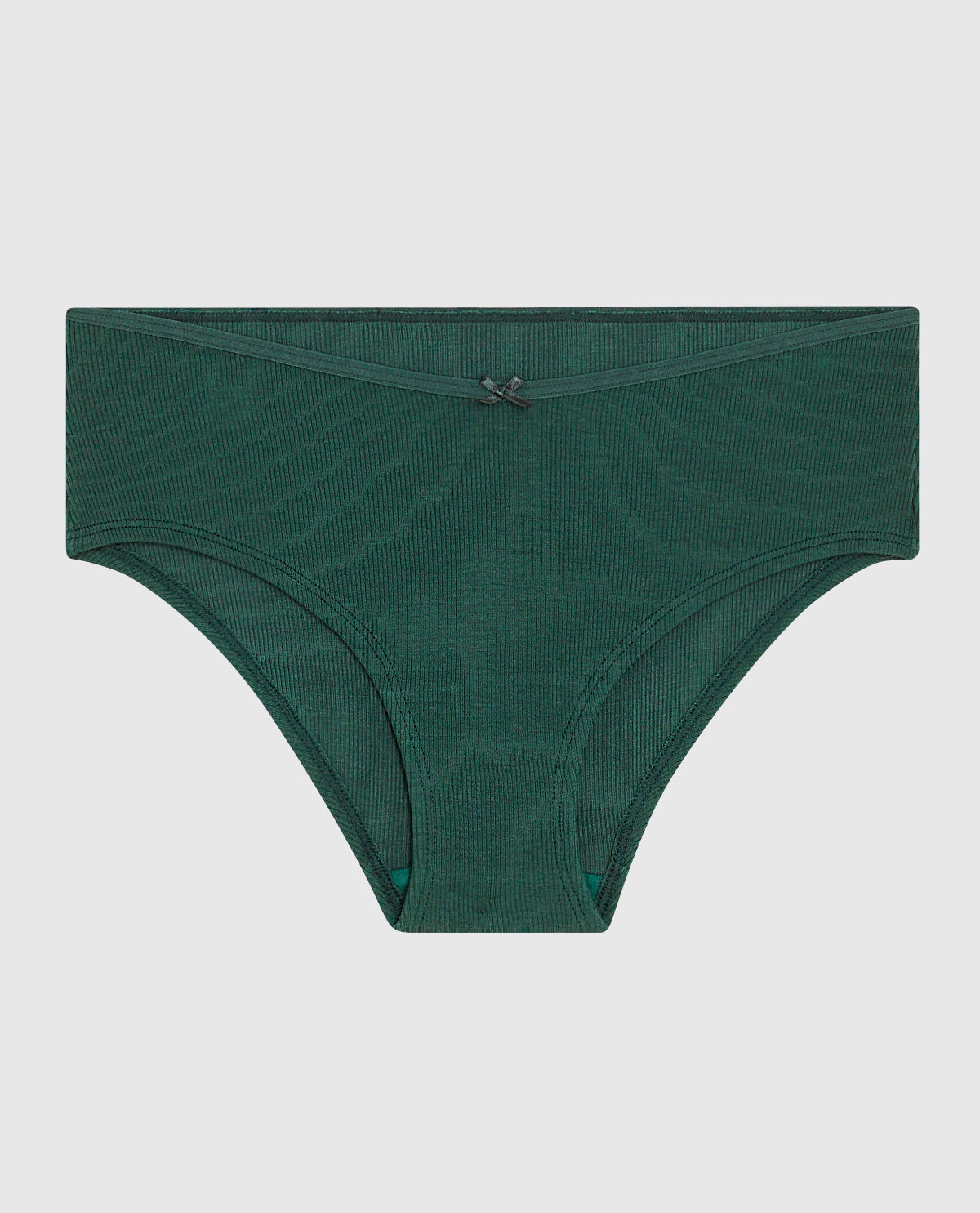 Ultrasoft V-Waist Ribbed Hipster Panty in Emerald Green