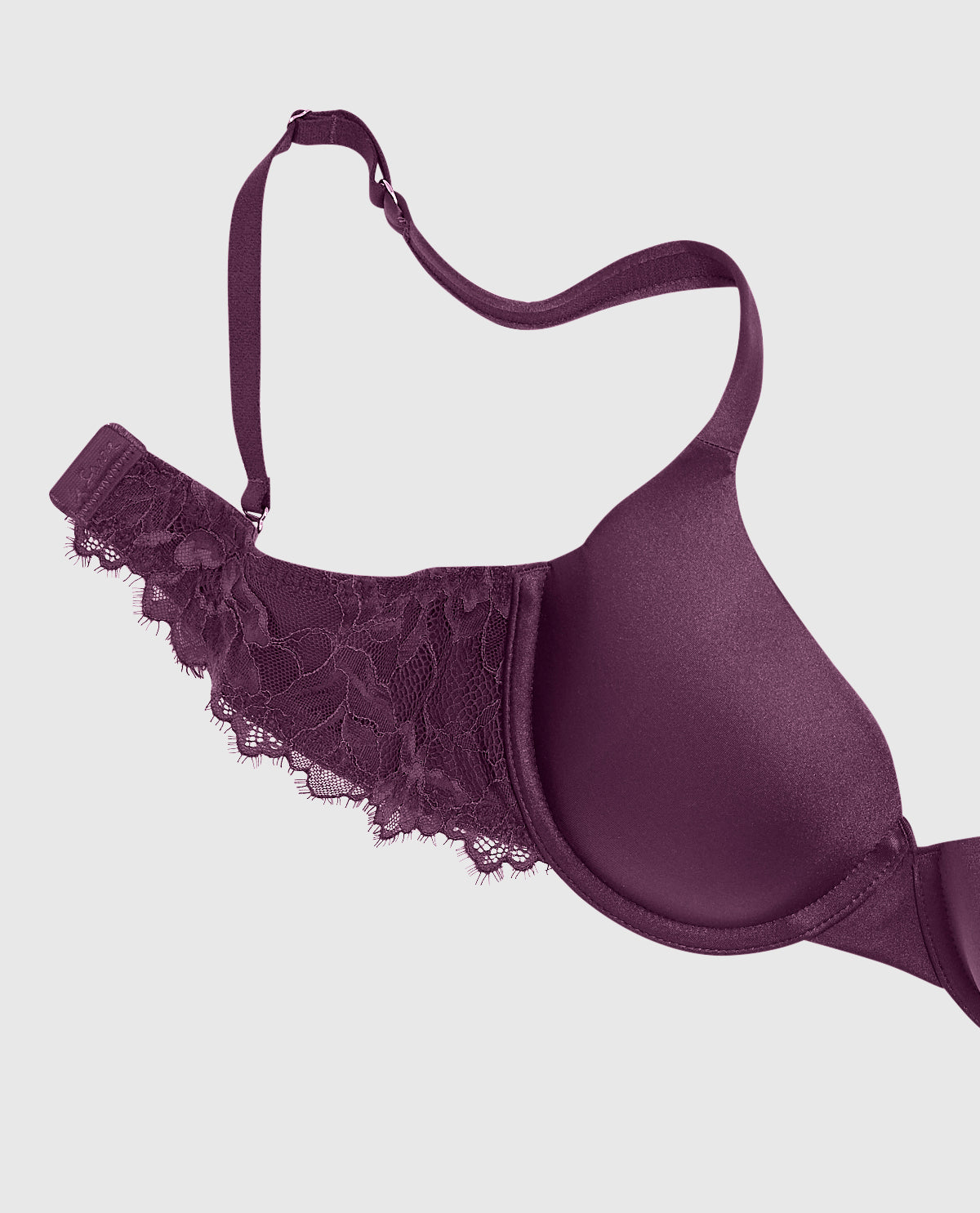 Lightly Lined Full Coverage Bra with Lace Wing