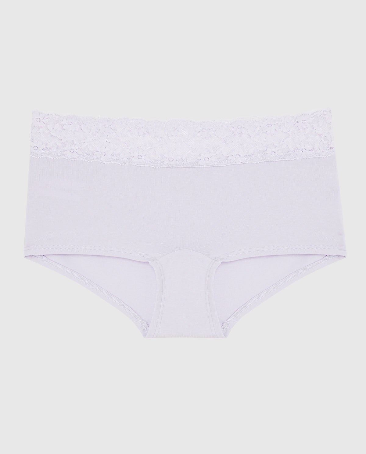 Boyshort Panty with Lace in Lavender Cake