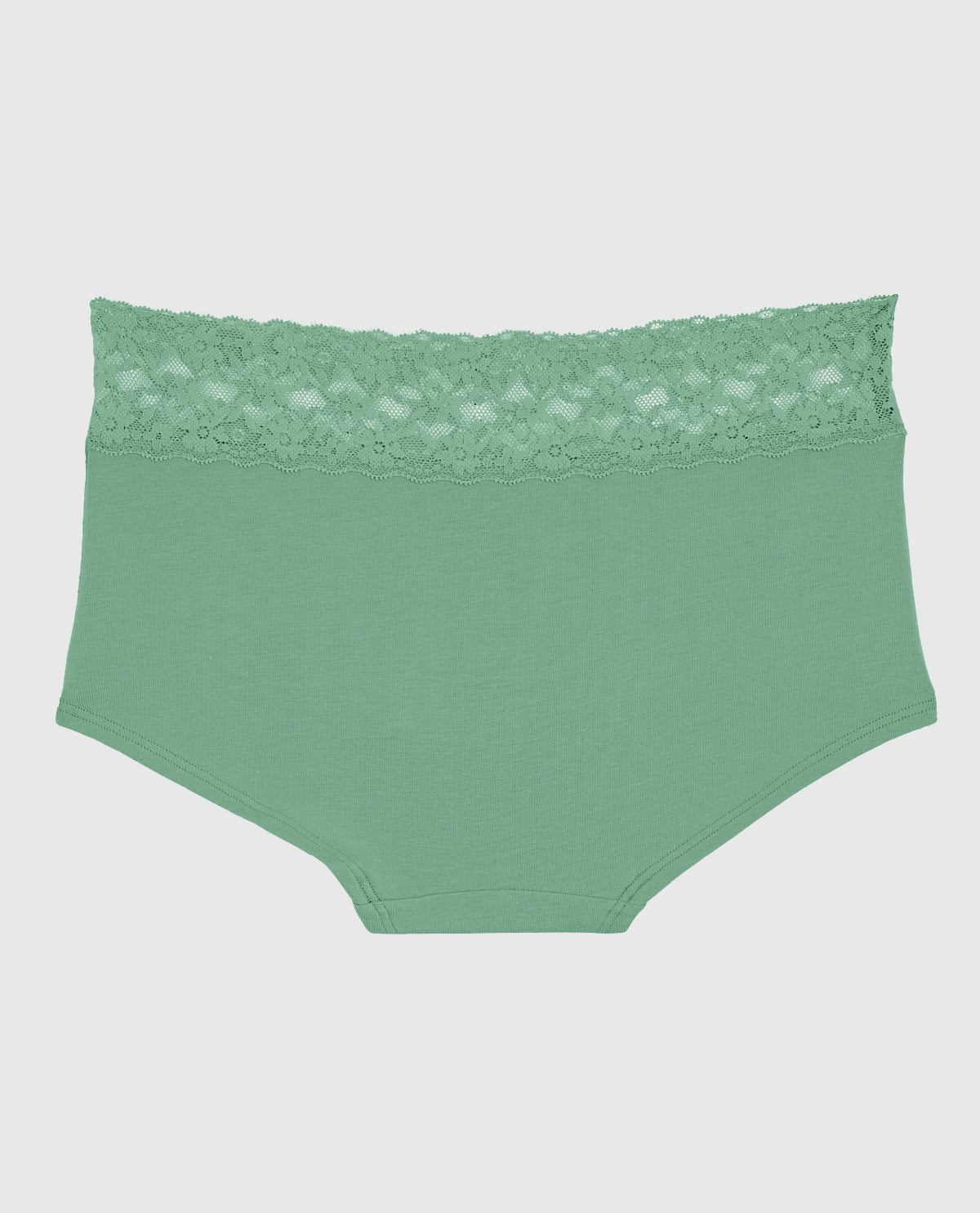 Boyshort Panty with Lace Trim in Wintermint