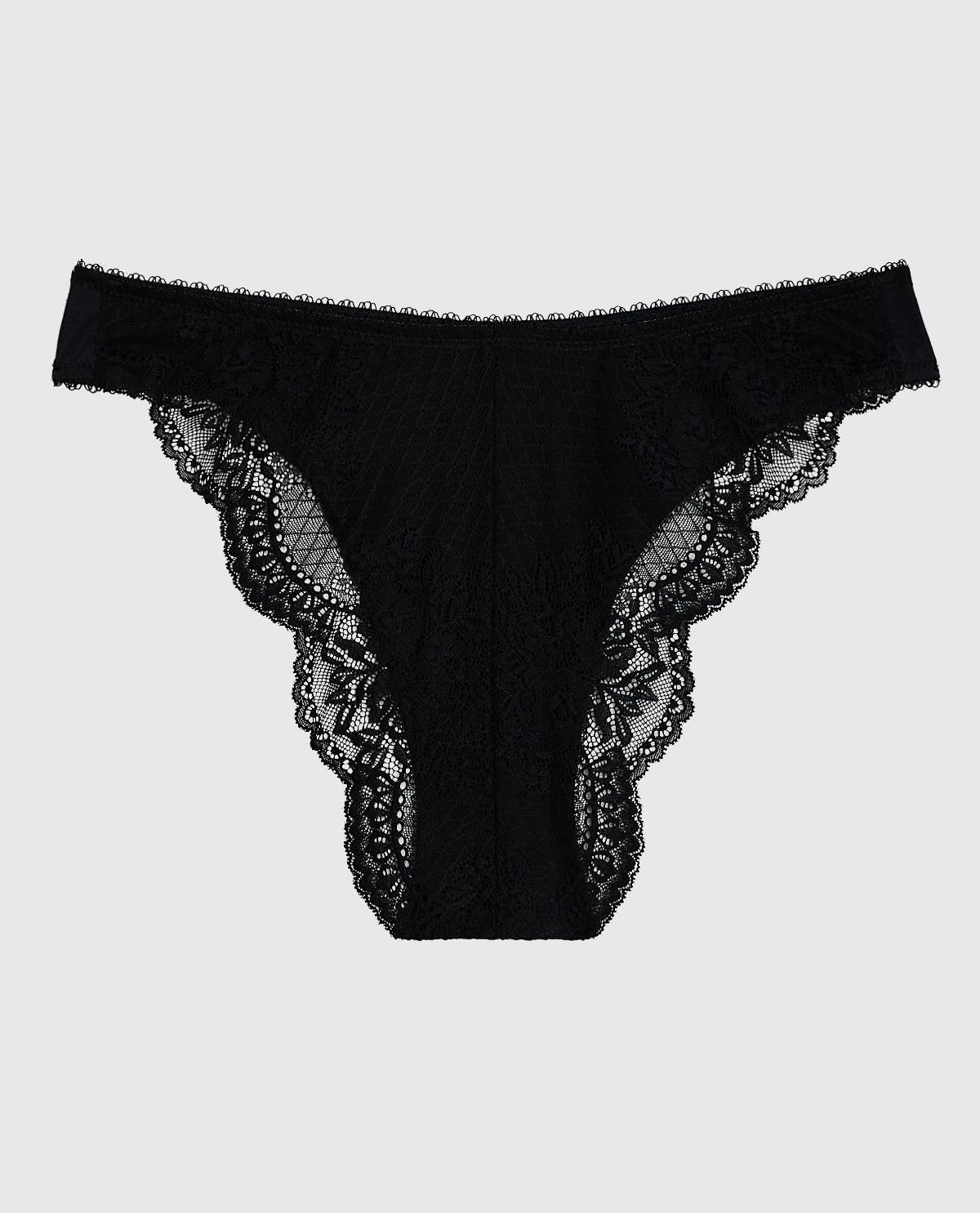 Culotte Cheeky à jambe échancrée en dentelle