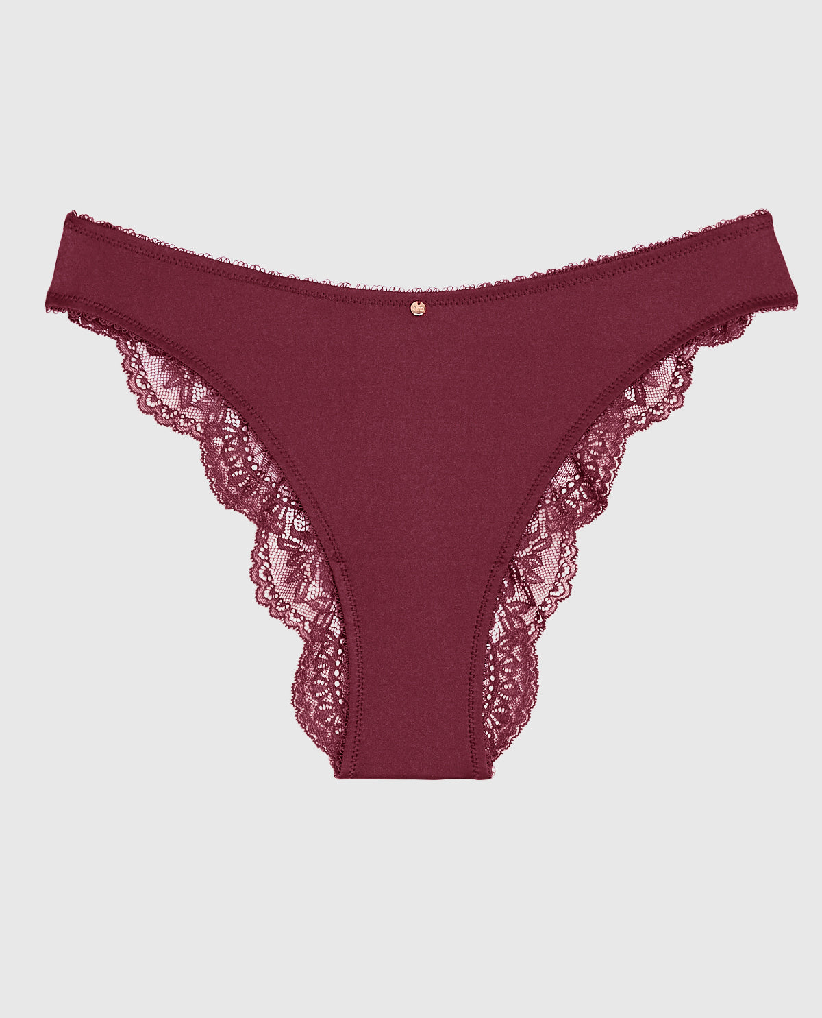 Culotte Cheeky à jambe échancrée en dentelle