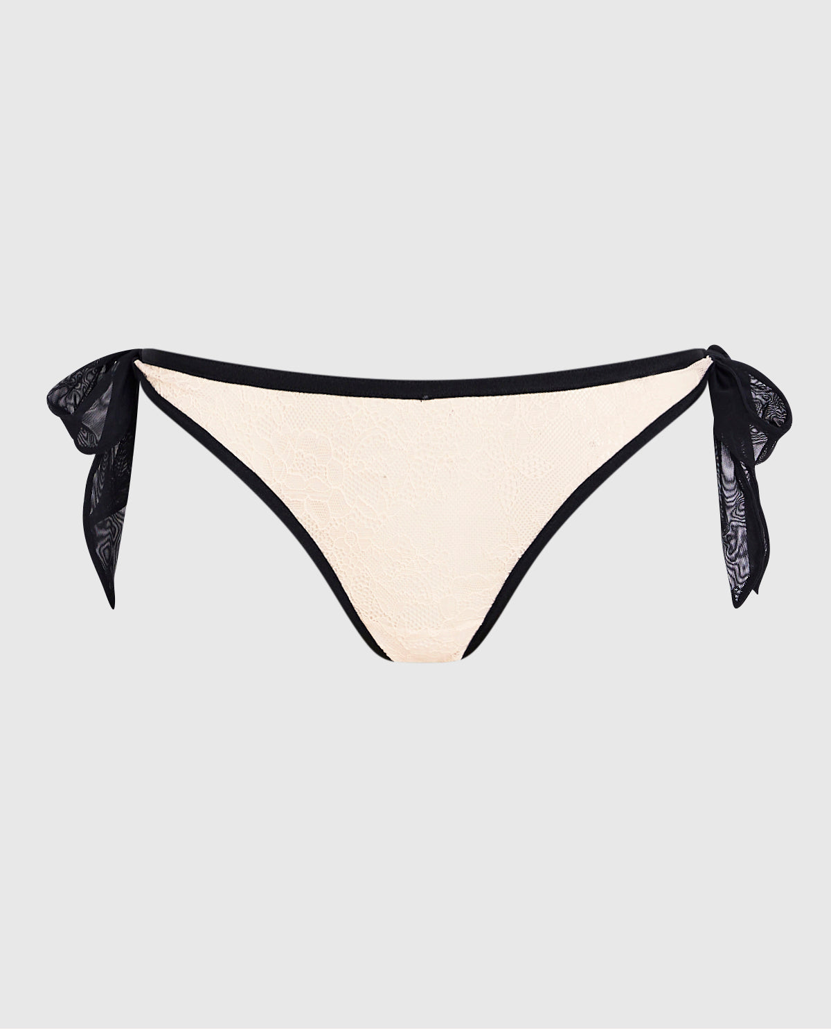 Tie-Side Thong Panty in Ivory Dawn