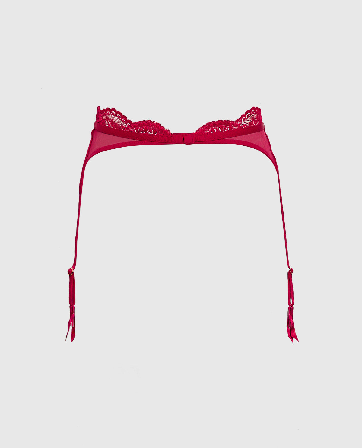 Porte-jarretelles en dentelle rouge cosmo