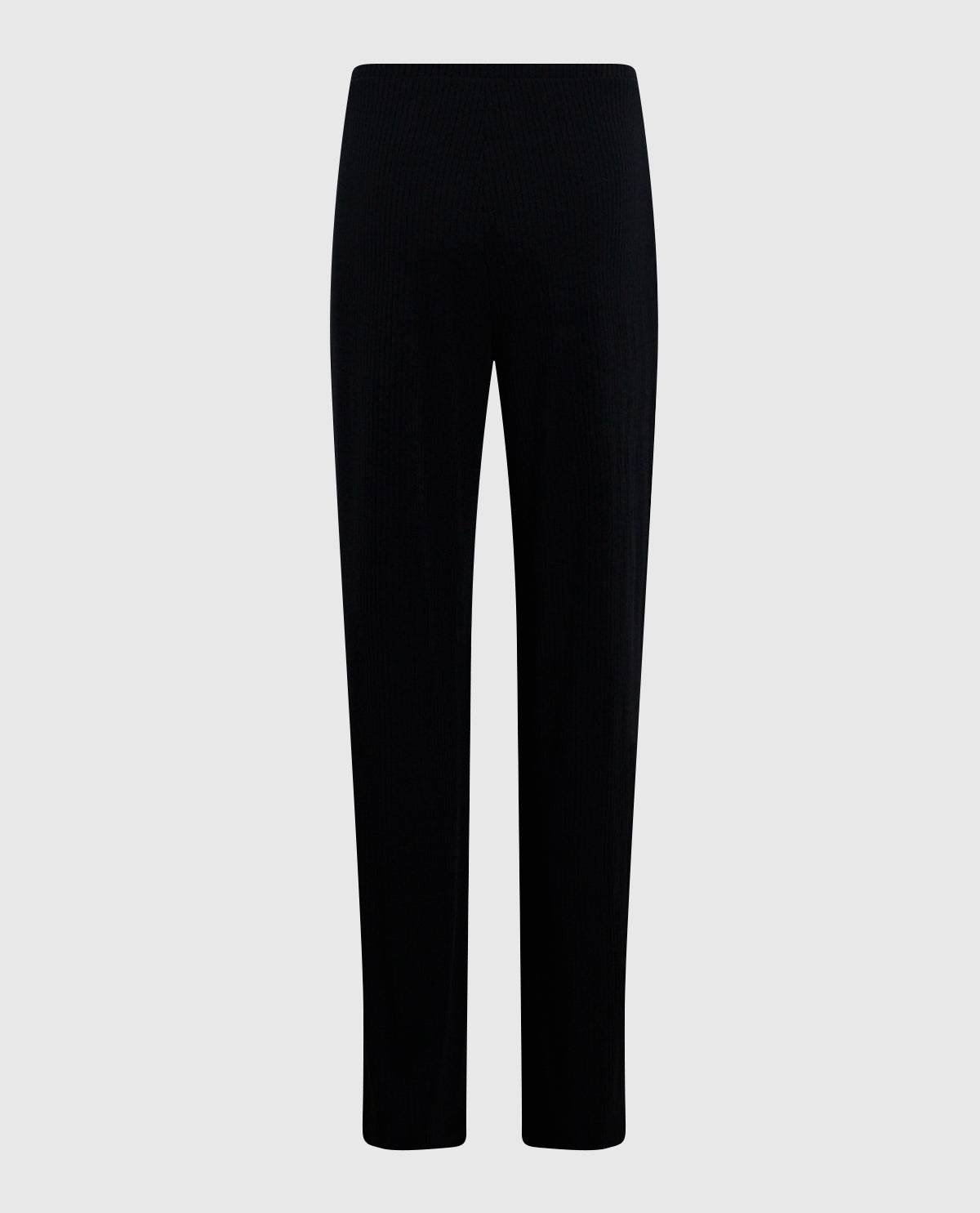 Ribbed Pajama Pant with V-Waist in Smoulder Black