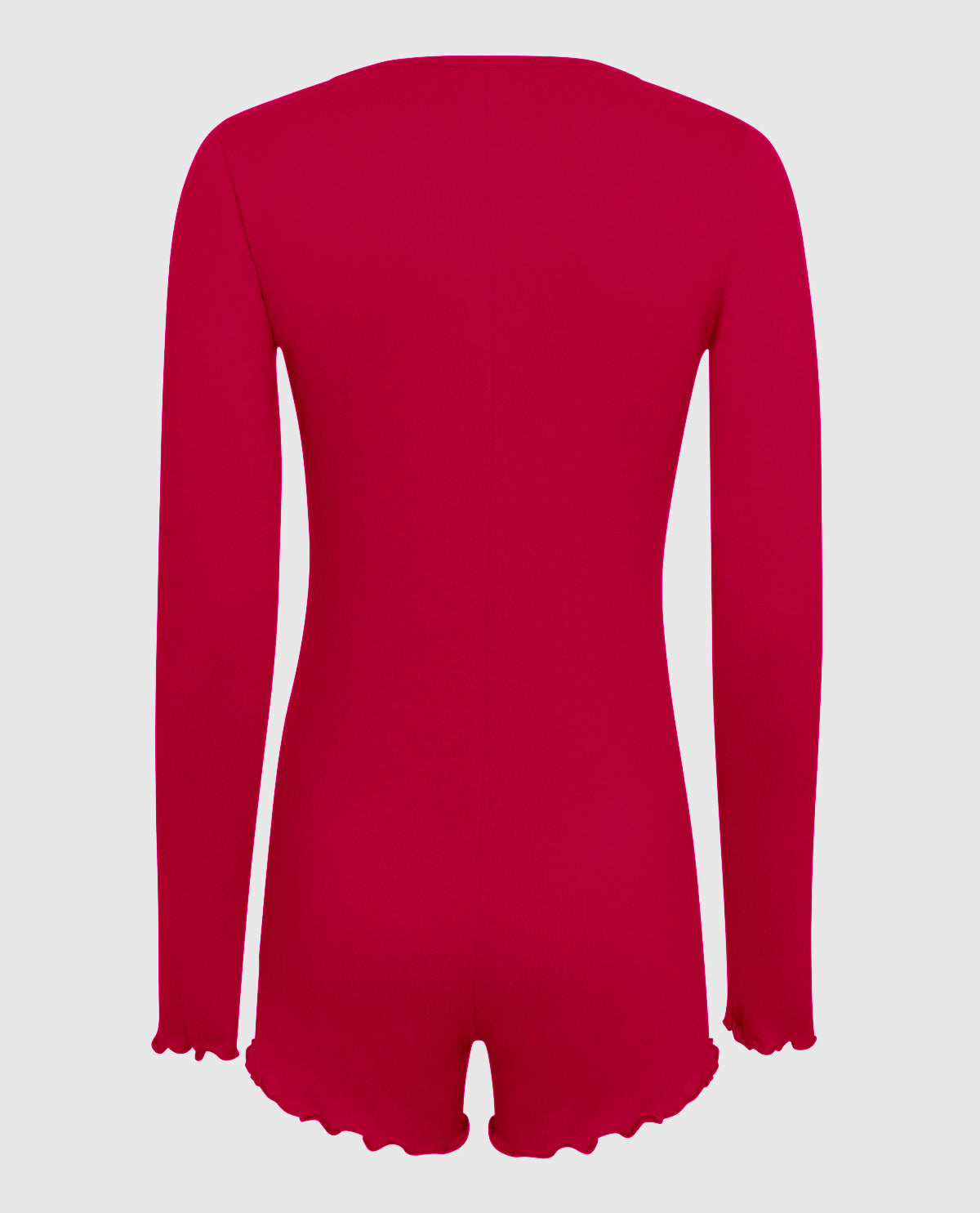 Long Sleeve Onesie in Cosmo Red