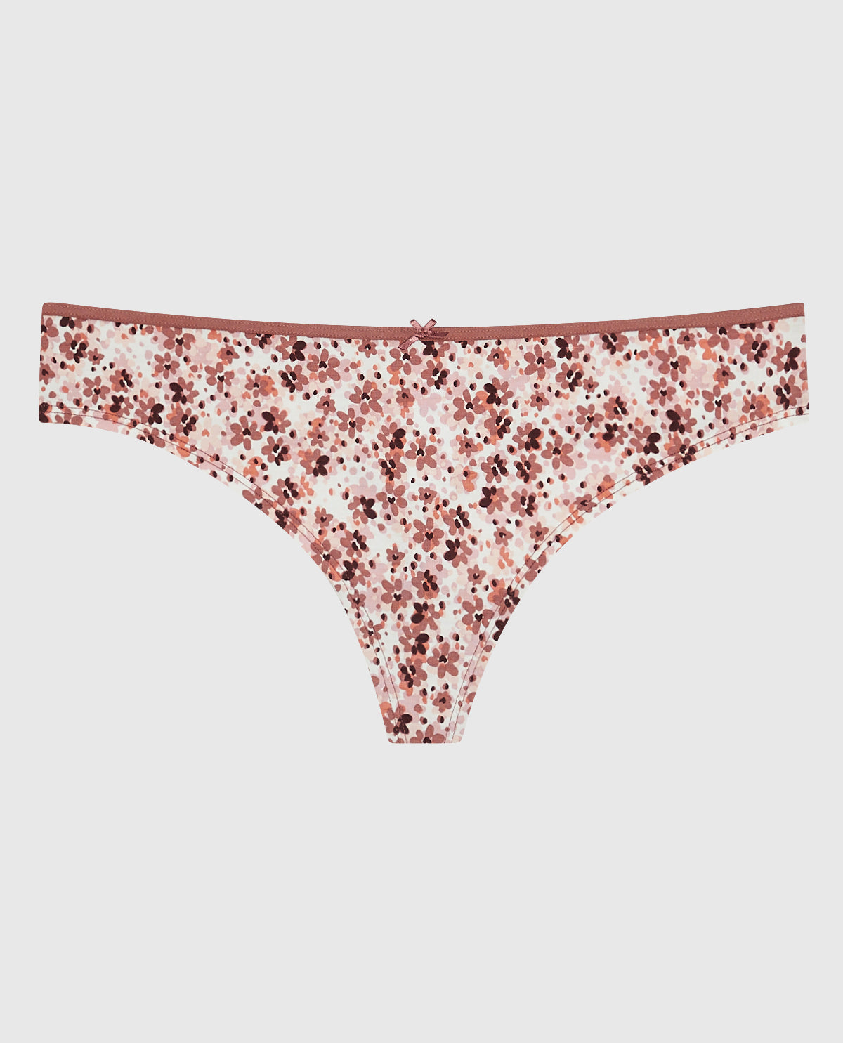 Thong Panty with Bow in Spring Floral