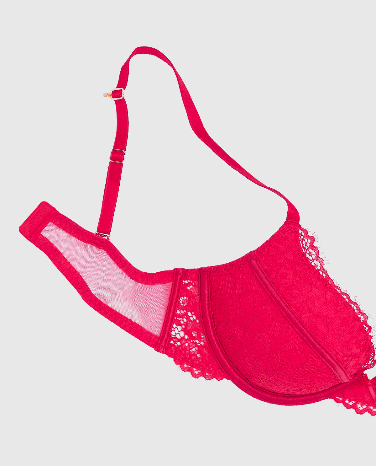 Up 2 Cup Lace Bra in Cosmo Red