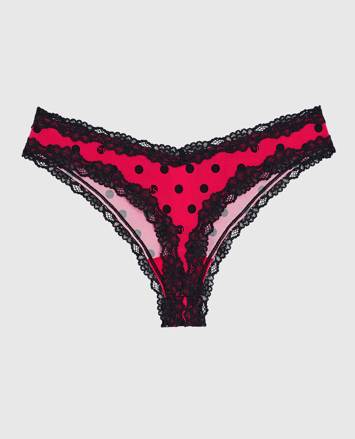 Thong Panty with Lace in LS Dot