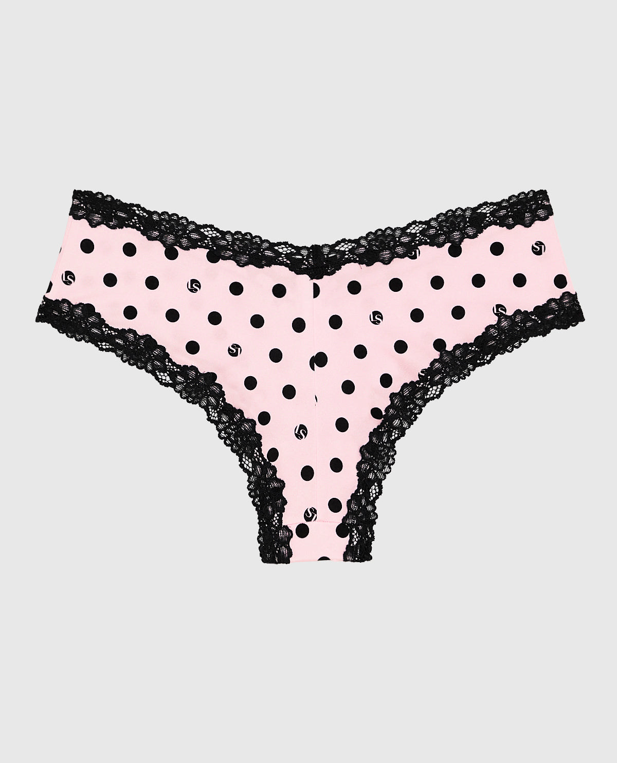 Cheeky Panty with Lace Trim in LS Dot