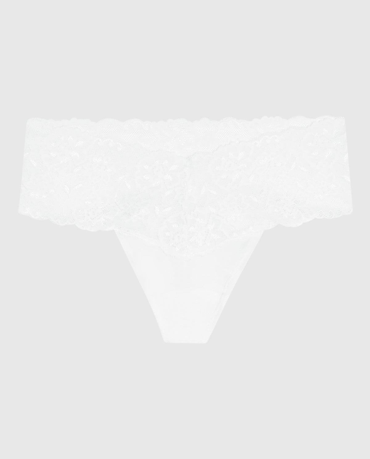 Magnificent Lace Thong Panty in Ivory