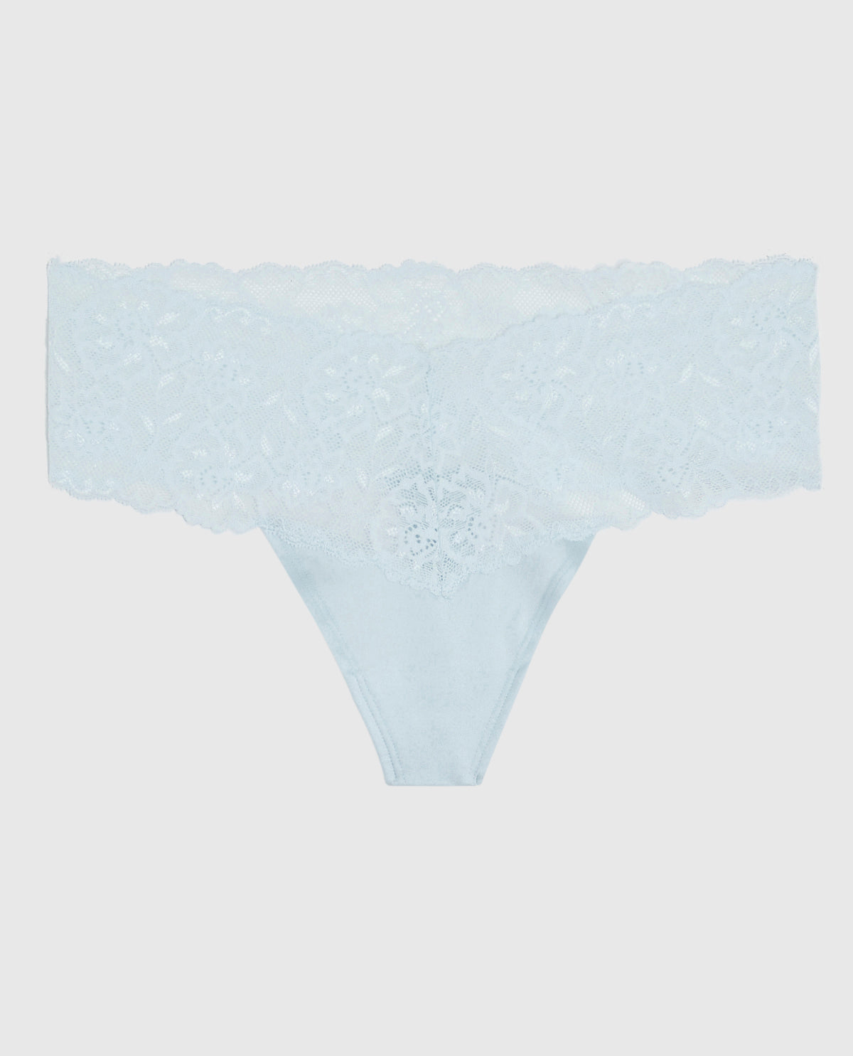 Magnificent Lace Thong Panty in Vista Blue