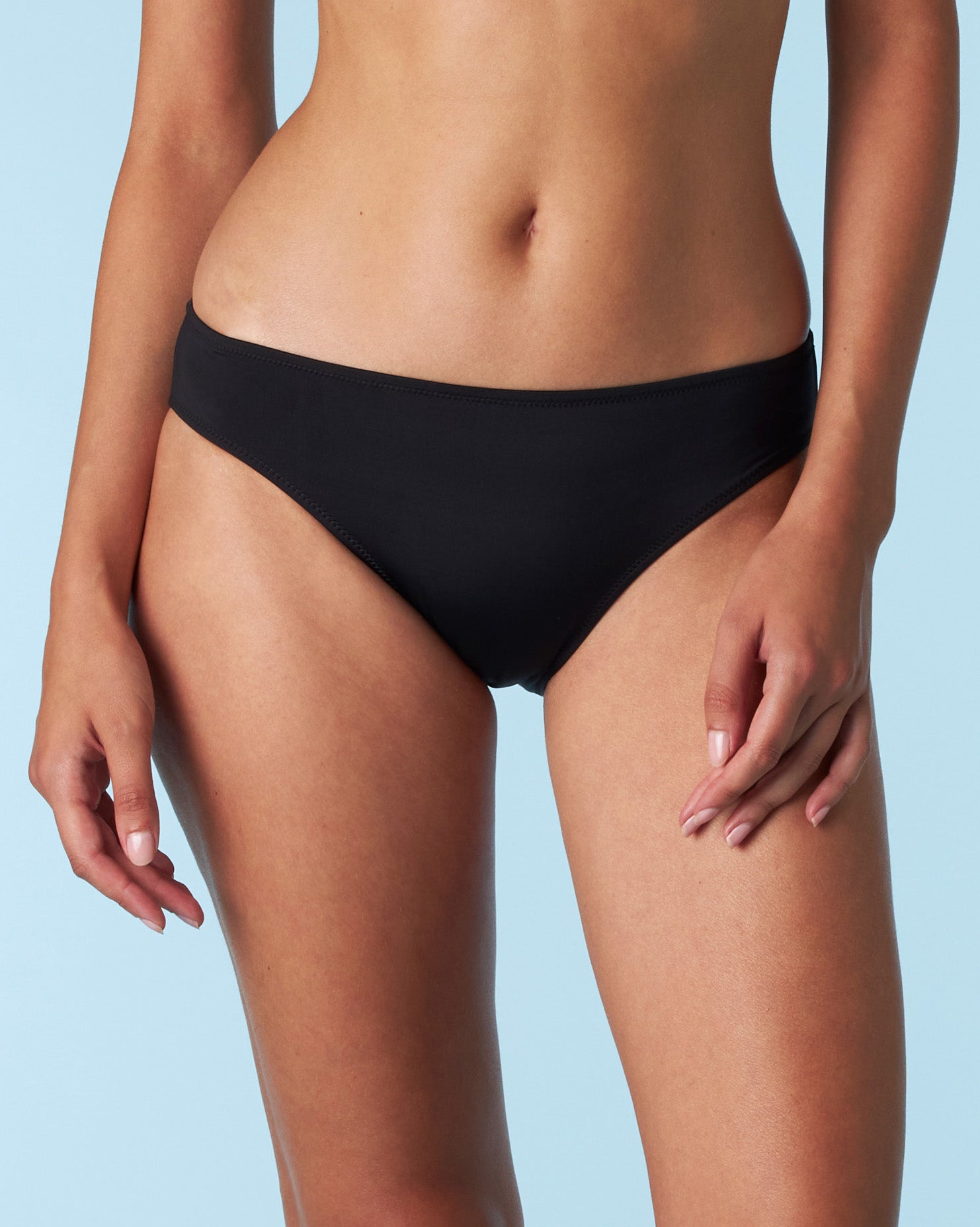 Brief Swim Bottom in Tuxedo Black