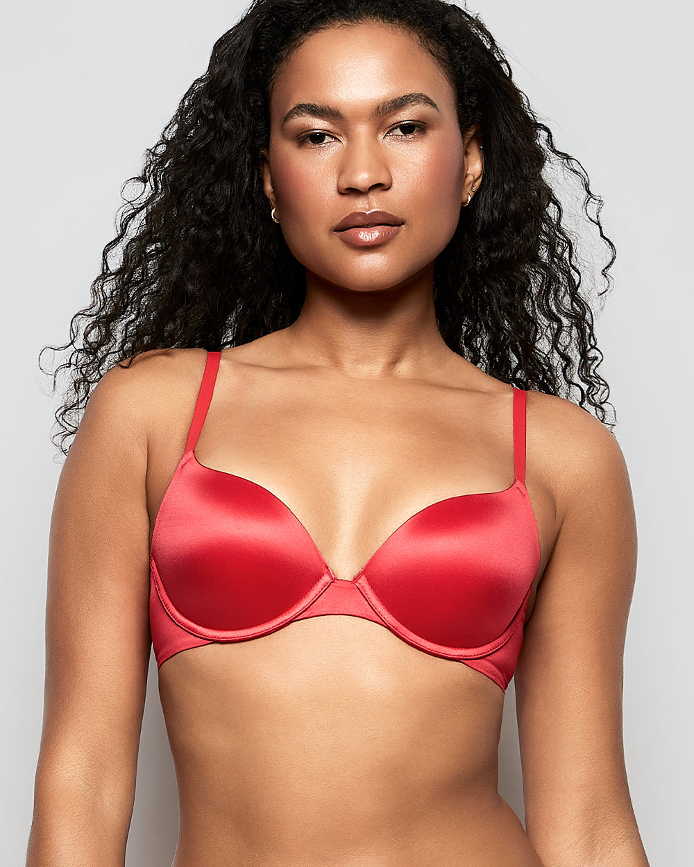 Comfort Lightly Lined Demi Bra in Cosmo Red