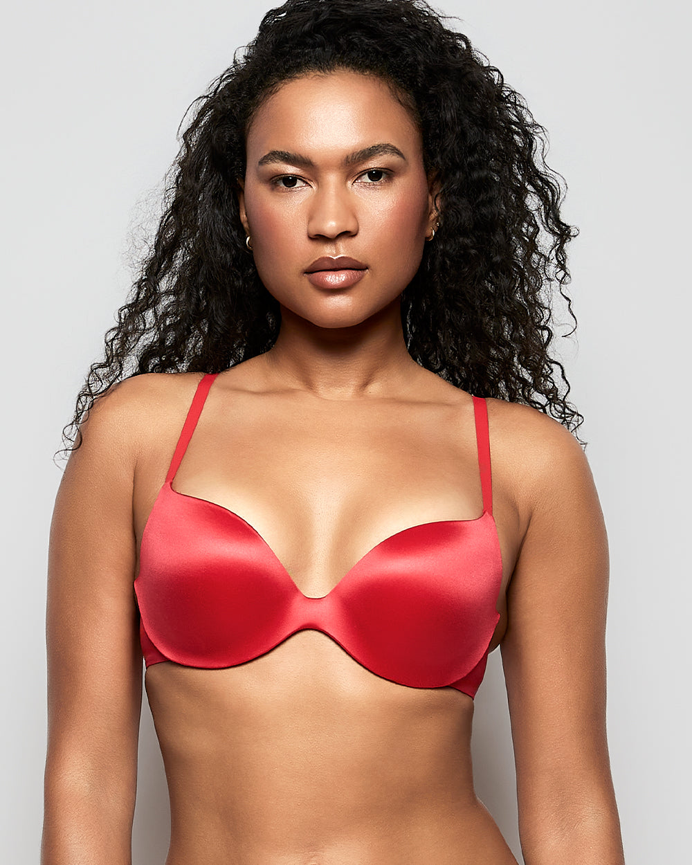 Soutien-gorge pigeonnant confortable rouge cosmo