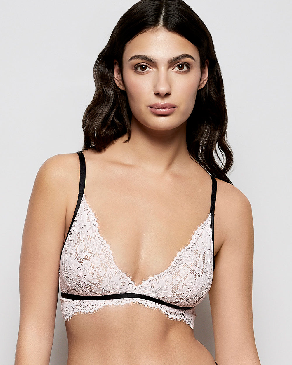 Unlined Lace Bralette in Pink-A-Boo